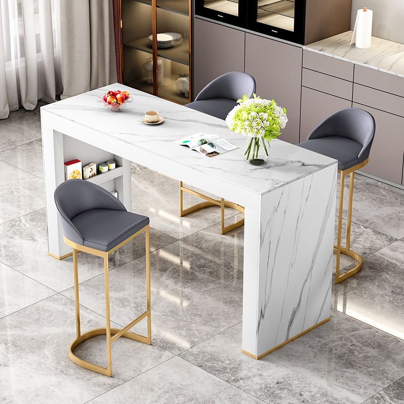 Modern Style Sintered Stone Table Dining Bar Counter Table for Kitchen Clearhalo 'Bar Furniture' 'Bar Tables' 'bar_tables' 'furn' 'furn_bar_tables' 'Furniture' 'furniture_bar_tables' 'Kitchen & Dining Furniture' 1200x1200_df49a074-5d14-47f9-a429-c451ede2bffd