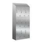 Chrome Steel Cabinet with Hinged Doors Modern Storage Cabinet for Bathroom