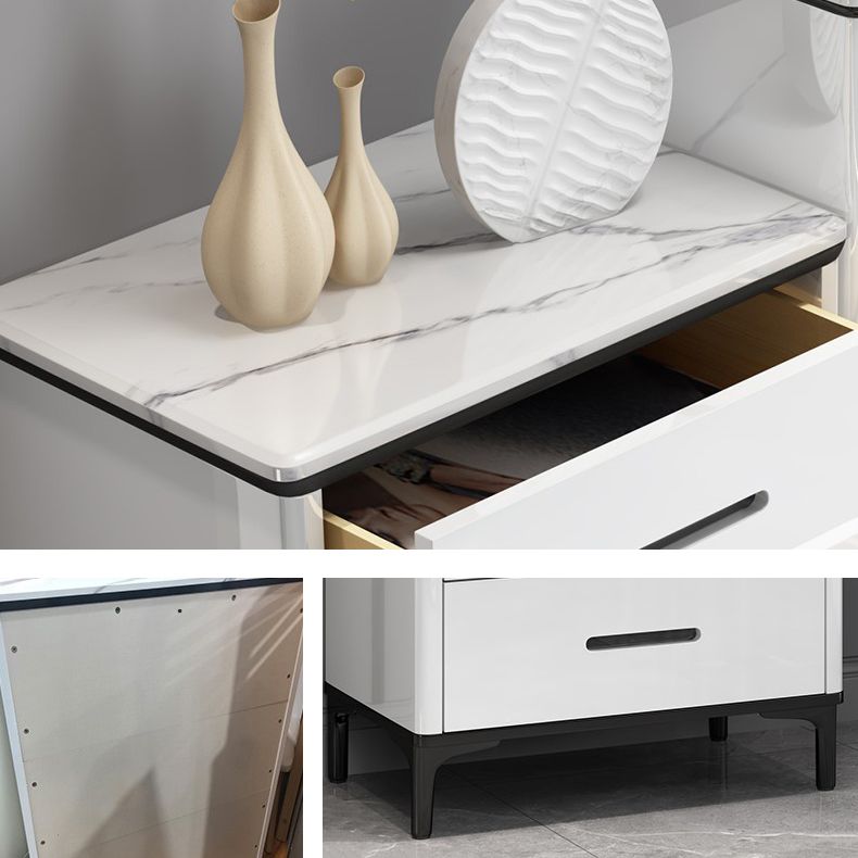 White Marble Buffet/Console Living Room Modern Sideboard Table with Drawers Clearhalo 'buffet_sideboard' 'Buffets & Sideboards' 'furn' 'furn_buffet_sideboard' 'Furniture' 'Kitchen & Dining Furniture' 1200x1200_df4a1f0e-30f0-4613-9169-a1e39221b8d3