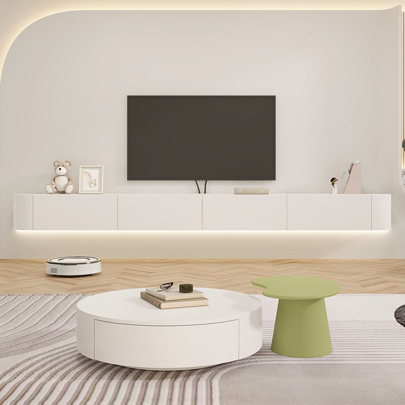 Consola multimedia contemporánea Soporte para TV Consola para TV de madera con cajones
