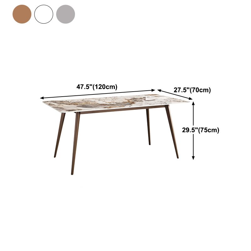 Rectangle Sintered Stone Dining Table Modern Style Dining Room Table Clearhalo 'Dining Tables & Seating' 'Dining Tables' 'dining_table' 'furn' 'furn_dining_table' 'Furniture' 'Kitchen & Dining Furniture' 1200x1200_df4cc8bd-e11e-42fe-b212-d3c9e47a96a3