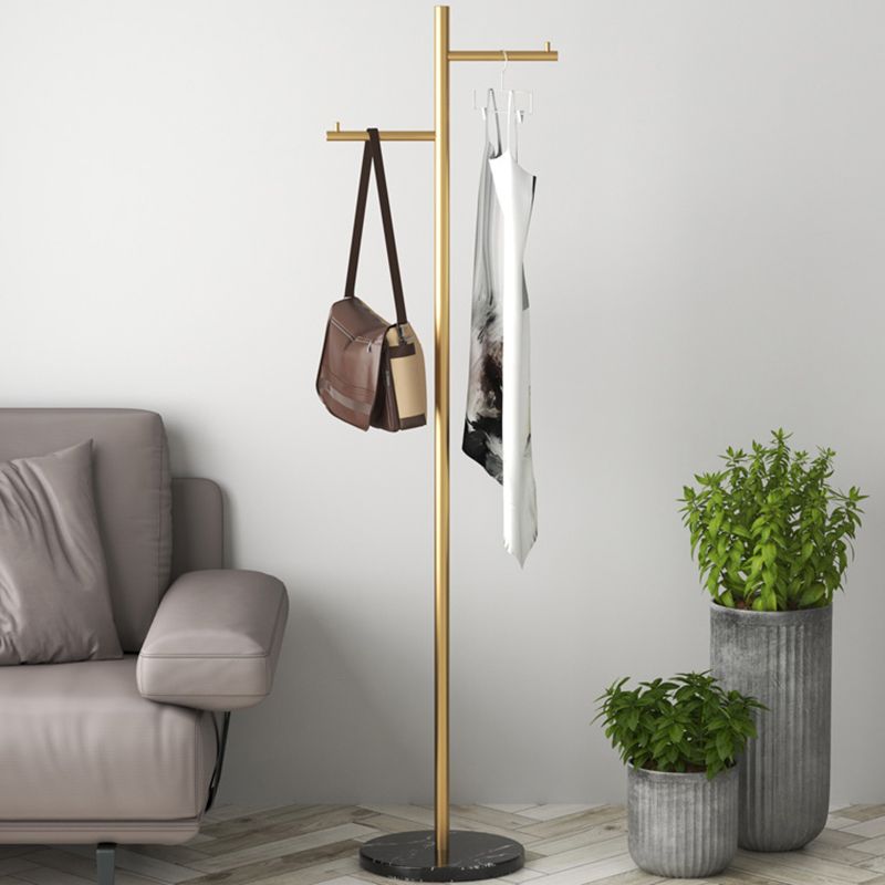 Hall Tree Contemporary Metal Coat Hanger Single Hall Stand avec crochets