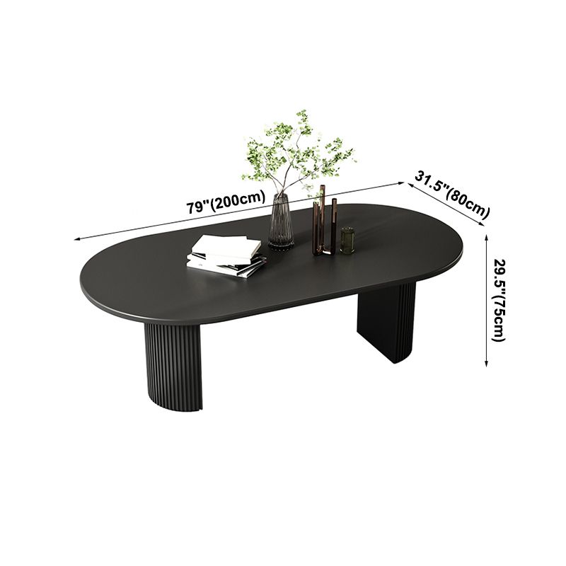 Simple Black Solid Wood Dining Table Rectangle Shape Standard Dining Table for Kitchen Clearhalo ' dining_table' 'Dining Tables & Seating' 'Dining Tables' 'furn' 'furn_dining_table' 'Furniture' 'furniture_dining_table' 'Kitchen & Dining Furniture' 'kitchen&dining_furn' 'kitchen' 'kitchen_dining_table' 1200x1200_df4e9fe4-9816-40b8-9311-63af643a5e0d