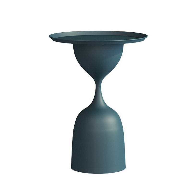 Tavolo di accento del divano di divano di metà secolo largo 11,8 "tavolo da piedistallo in metallo tavolino