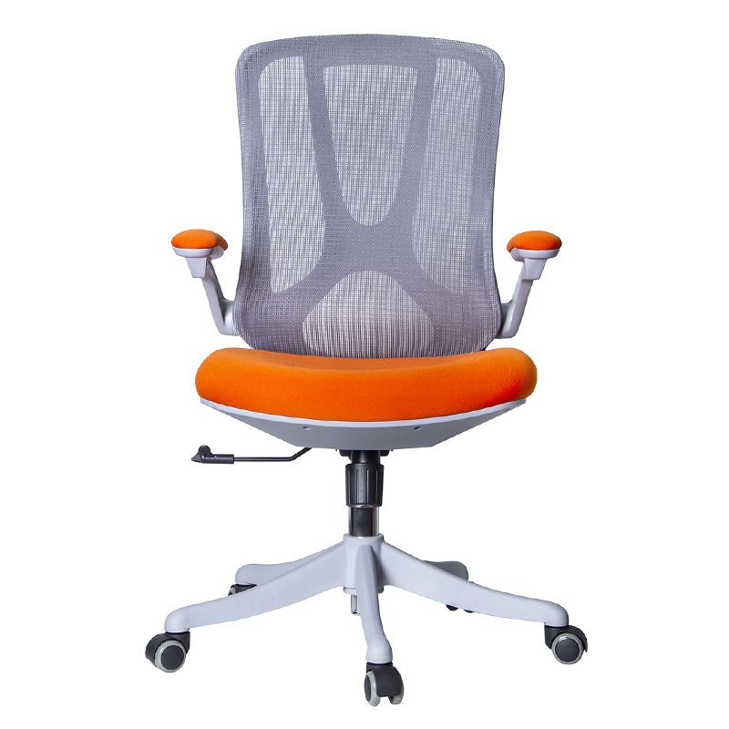 Moderne ergonomische mesh-werkstoel, draaistoel met middenrug en gewatteerde armen
