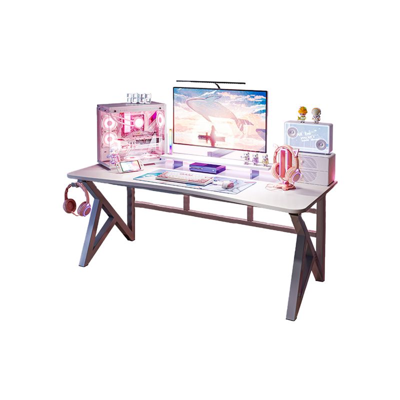 Bureau d'ordinateur en bois industriel Bureau de bureau de finition antique avec des jambes en métal