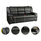 Scandinavian Sofa Bed Leather Black Convertible Sofas with Storage