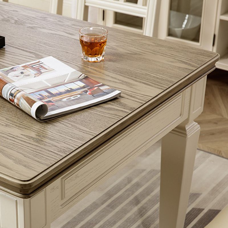 Rechthoekige eettafel massief hout 4 poten eettafel voor eetkamer