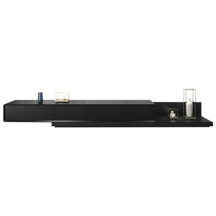 Meuble TV en bois avec 3 tiroirs, meuble TV coulissant avec console multimédia en finition bois