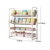 Metal Bookcase Matter Finish Contemporary Etagere Shelf Bookcase Clearhalo 'Bookcases' 'furn' 'furn_bookcases' 'Furniture' 'Office Furniture' 1200x1200_df5242e1-5631-4881-b017-a73a3e787135