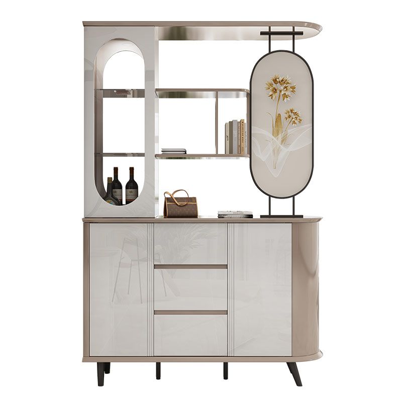 Contemporary Wooden Cabinet Solid Color Accent Cabinet with Drawer and Door Clearhalo 'Cabinets & Chests' 'cabinets_chests' 'furn' 'furn_cabinets_chests' 'Furniture' 'Living Room Furniture' 1200x1200_df52632a-7134-4a20-986e-75ecae9c76fb