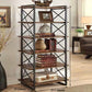 Industrial Open Etagere Bookshelf with Black Iron Frame Solid Wood Shelf Clearhalo 'Bookcases' 'furn' 'furn_bookcases' 'Furniture' 'furniture_bookcases' 'kitchen' 'kitchen_bookcases' 'Living Room Furniture' 'Office Furniture' 1200x1200_df52e37b-0aab-4dc0-ad99-f00052d6ddfb