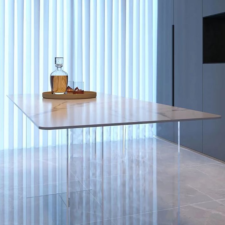 Modern 1/7 Pieces Dining Set Rectangle Stone Dining Table for Dining Room Clearhalo 'Dining Room Sets' 'Dining Tables & Seating' 'dining_room_set' 'furn' 'furn_dining_room_set' 'Furniture' 'furniture_dining_room_set' 'Kitchen & Dining Furniture' 1200x1200_df532970-ffc5-4816-afb9-6b007d2c6552