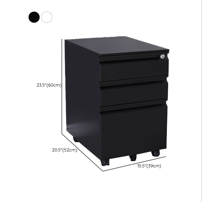 Industrial Metal Cabinet Locking Drawers Filing Cabinet with Wheels Clearhalo 'Filing Cabinets' 'filling_cabinets' 'furn' 'furn_filling_cabinets' 'Furniture' 'Office Furniture' 1200x1200_df537f67-a604-41a5-afb8-6a07a51bbd7b