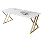29,25 pollici H Classic Glam Office Desk White RECTALGLY Desk