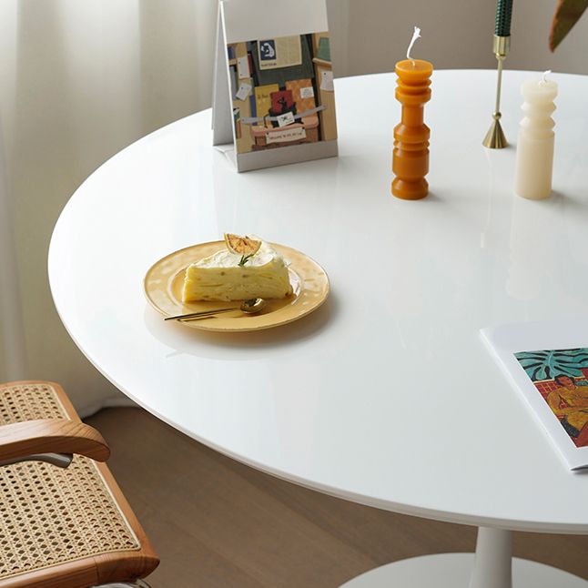 White Modern Round Stone Tabletop Dining Table with Tulip Base Clearhalo 'Dining Tables & Seating' 'Dining Tables' 'dining_table' 'furn' 'furn_dining_table' 'Furniture' 'Kitchen & Dining Furniture' 1200x1200_df54e48c-89e3-4575-8e02-b08bfa432f16