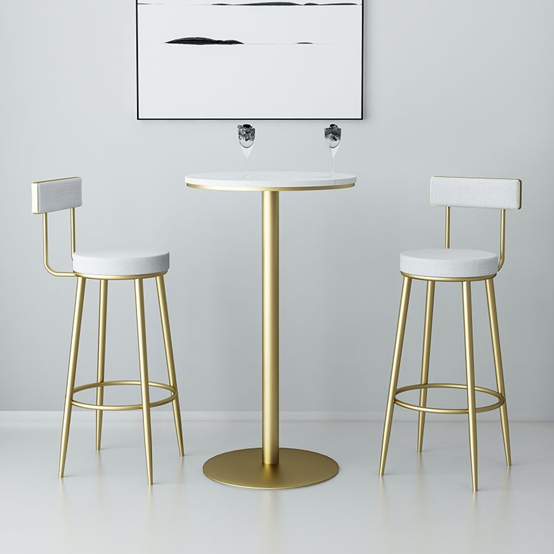 White Glam Style Table in Iron and Faux Marble Milk Tea Shop Bar Table Clearhalo 'Bar Furniture' 'Bar Tables' 'bar_tables' 'furn' 'furn_bar_tables' 'Furniture' 'furniture_bar_tables' 'Kitchen & Dining Furniture' 1200x1200_df57224a-6fe5-4b92-a24b-e94e4872256a