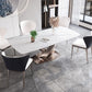 Glam Standard Dining Table Sintered Stone Top Rectangle Dining Table for Kitchen Clearhalo ' dining_table' 'Dining Tables & Seating' 'Dining Tables' 'furn' 'furn_dining_table' 'Furniture' 'furniture_dining_table' 'Kitchen & Dining Furniture' 'kitchen&dining_furn' 'kitchen' 'kitchen_dining_table' 1200x1200_df5756cb-4a0e-4854-bfc4-f2e6b680f147