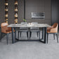 Rectangle Trestle Base Industrial Table Grey Tone Fixed Table with Sintered Stone Clearhalo ' dining_table' 'Dining Tables & Seating' 'Dining Tables' 'furn' 'furn_dining_table' 'Furniture' 'furniture_dining_table' 'Kitchen & Dining Furniture' 'kitchen&dining_furn' 'kitchen' 'kitchen_dining_table' 1200x1200_df57d8d6-90cf-4479-9eae-bed335668c46