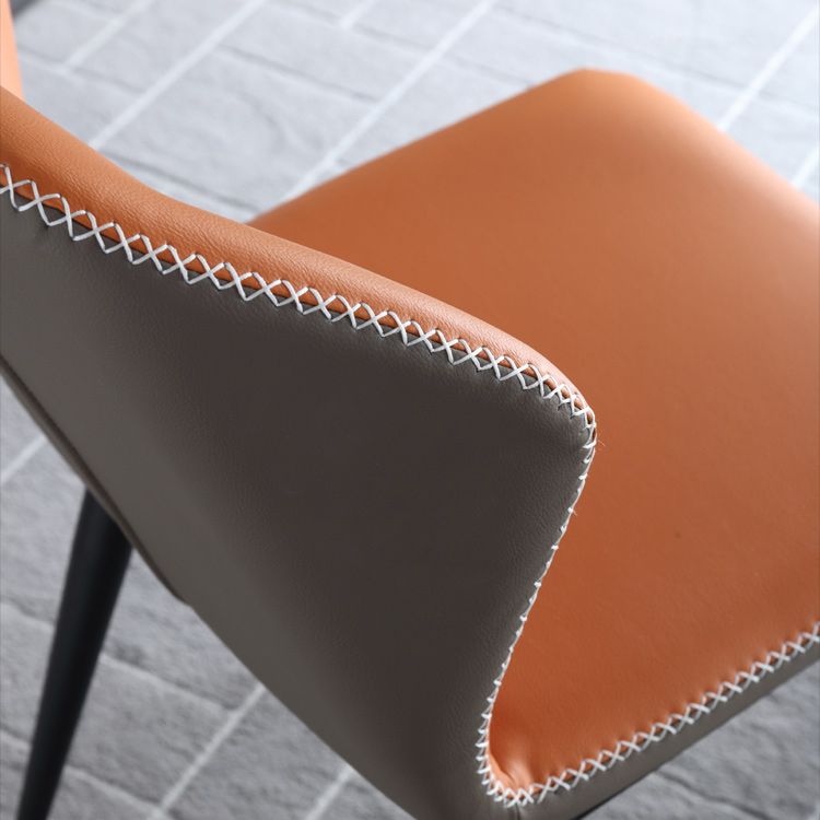 Industrial Upholstered Faux Leather Chair Wingback Side Chair with Metal Legs Clearhalo 'Dining Chairs' 'Dining Tables & Seating' 'dining_chair' 'furn' 'furn_dining_chair' 'Furniture' 'Kitchen & Dining Furniture' 1200x1200_df582e55-6ac5-4f5c-9adc-99c929a01af3