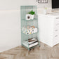 Urban Closed Back Bookshelf Metal Vertical Bookcase for Living Room