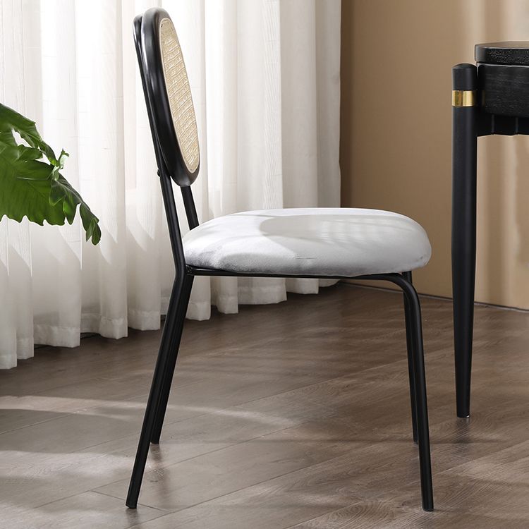 Open Back Armless Dining Chairs Upholstered Side Chair with Metal Legs Clearhalo ' kitchen&dining_furn' 'Dining Chairs' 'Dining Tables & Seating' 'dining_chair' 'furn' 'furn_dining_chair' 'Furniture' 'furniture_dining_chair' 'Kitchen & Dining Furniture' 'kitchen' 1200x1200_df58ed0d-917c-4eb1-8d71-884f8593a837