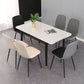 Contemporary Rectangle Dining Room Table Sintered Stone Dining Table with 4 Black Legs Clearhalo ' dining_table' 'Dining Tables & Seating' 'Dining Tables' 'furn' 'furn_dining_table' 'Furniture' 'furniture_dining_table' 'Kitchen & Dining Furniture' 'kitchen&dining_furn' 'kitchen' 'kitchen_dining_table' 1200x1200_df5a1c2e-97c3-4a30-8f37-0f13c35fdeb4