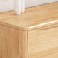 Contemporary Rubber Wood TV Stand Console Open Storage TV Media Stand for Living Room