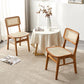 Solid Wood Side Chair Traditional Rattan Dining Chair with Wood Base Clearhalo 'Dining Chairs' 'Dining Tables & Seating' 'dining_chair' 'furn' 'furn_dining_chair' 'Furniture' 'Kitchen & Dining Furniture' 1200x1200_df5d8bdc-b53f-403d-bc11-fb724bb14e64