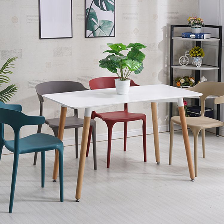 Home Stackable Contemporary Arm Chair Open Back Plastic Dining Room Chair Clearhalo ' kitchen&dining_furn' 'Dining Chairs' 'Dining Tables & Seating' 'dining_chair' 'furn' 'furn_dining_chair' 'Furniture' 'furniture_dining_chair' 'Kitchen & Dining Furniture' 'kitchen' 1200x1200_df5da9ec-a390-4eaf-935b-59d0bf78cd91