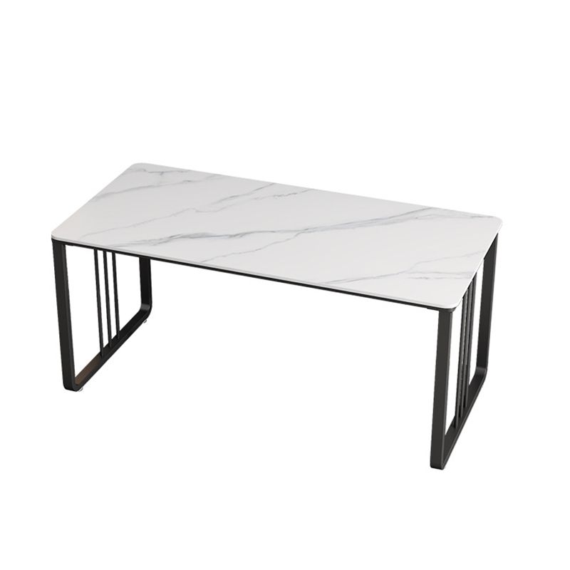 Gebogener moderner Office -Schreibtisch Antiquen Finish Computertisch mit Metallbeinen