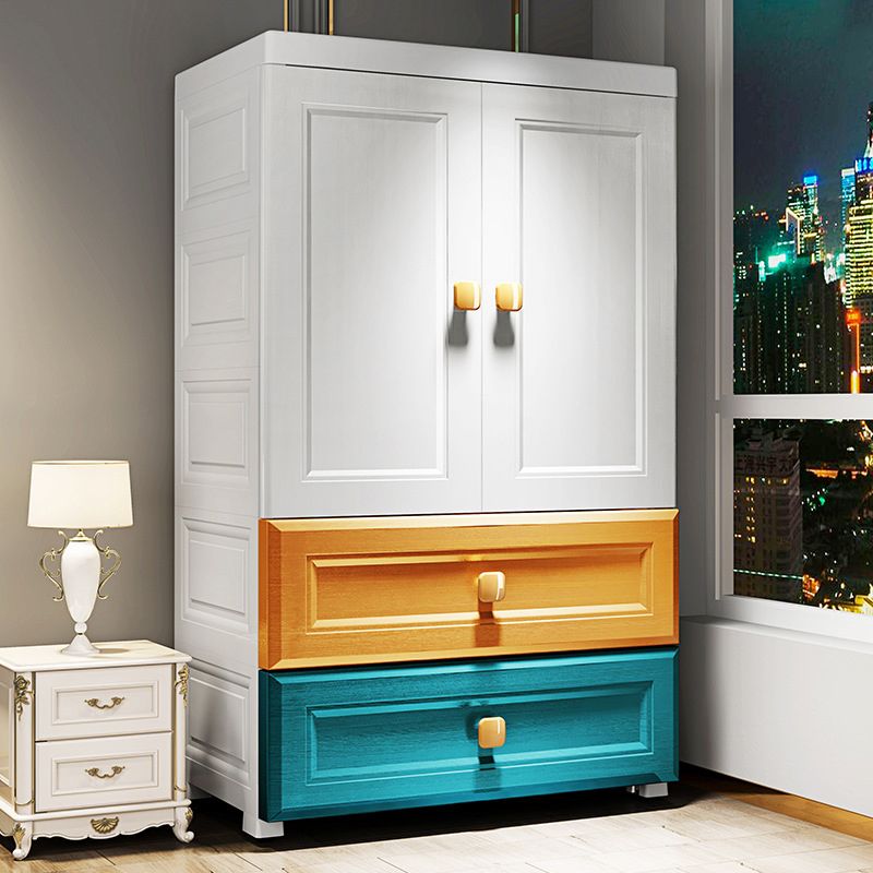 Armoire de garde-robe en plastique armoire de garde-robe contemporaine avec jambes