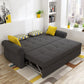 Cushion Back Futon Sofa bedkussen omvatte wijd uitlopende armen slaper bank