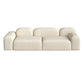 Contemporary Fabric Settee Square Tight Back Arm Sofa Standard Sofa