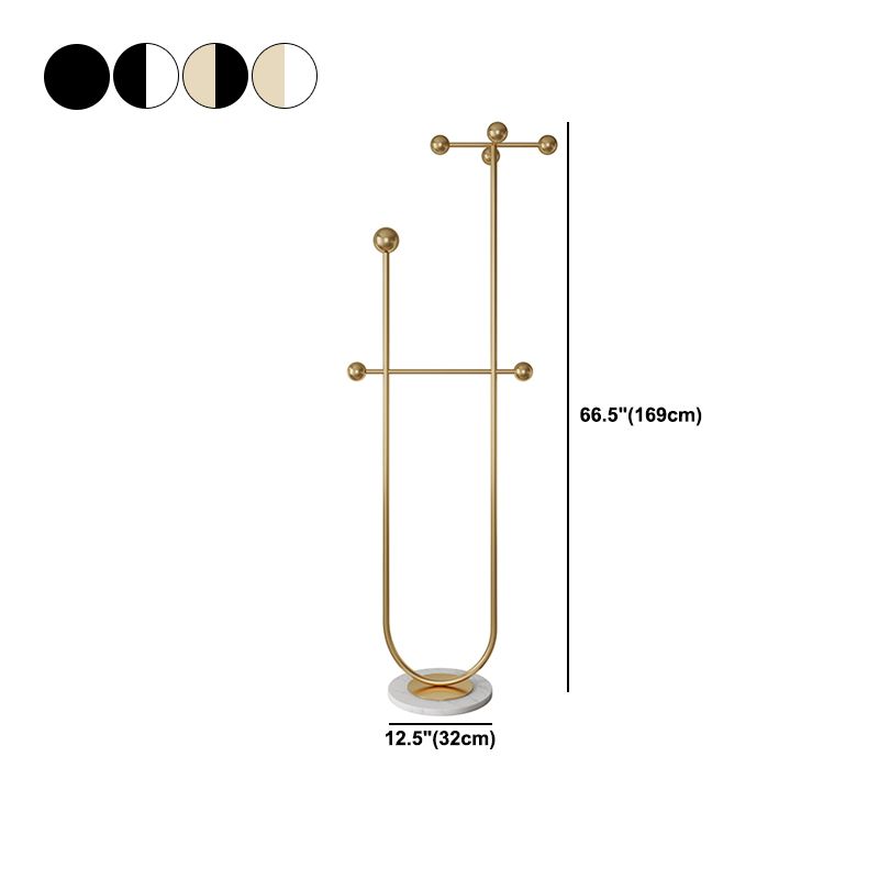 Gorgeous Coat Rack Marble Bottom 7 Coat Hooks Metal Coat Rack Clearhalo 'Entry & Mudroom Furniture' 'furn' 'furn_hall_tree_coat_racks' 'Furniture' 'Hall Trees & Coat Racks' 'hall_tree_coat_racks' 1200x1200_df624642-1290-49e2-8594-34fec1d4af07