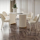 Juego de comedor Glam Oval Stone 1/4/5/7 piezas, muebles de comedor para el hogar