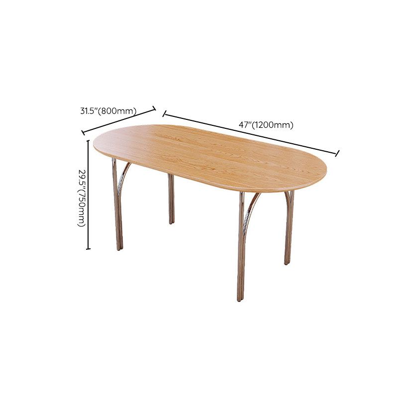 Dining Room Dinner Kitchen Table Silver Legs Solid Wood Dining Table
