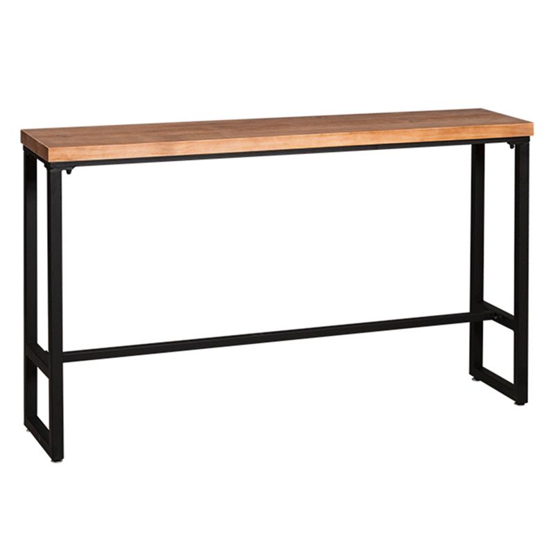 Industrial Rectangle Bar Table Solid Wood Trestle Base Bar Dining Table Clearhalo 'Bar Furniture' 'Bar Tables' 'bar_tables' 'furn' 'furn_bar_tables' 'Furniture' 'Kitchen & Dining Furniture' 1200x1200_df672e36-afbd-412f-95b6-93a4a6a90850