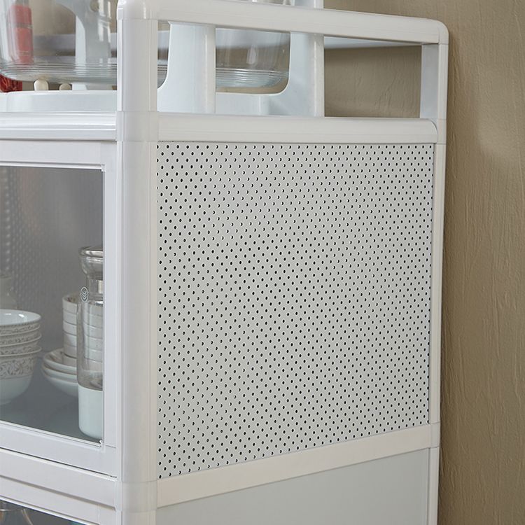 Hedendaagse metalen sideboard glazen buffettafel voor woonkamer