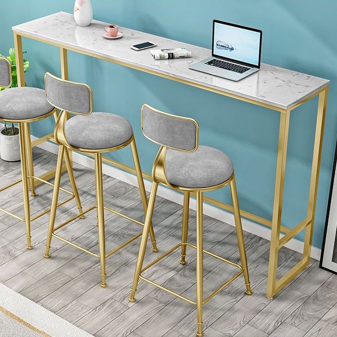 Stone Top Bar Table Traditional Luxury Rectangle Bar Table with Trestle Base Clearhalo 'Bar Furniture' 'Bar Tables' 'bar_tables' 'furn' 'furn_bar_tables' 'Furniture' 'furniture_bar_tables' 'Kitchen & Dining Furniture' 1200x1200_df6a6ca1-994d-4752-adb1-611ab8034093