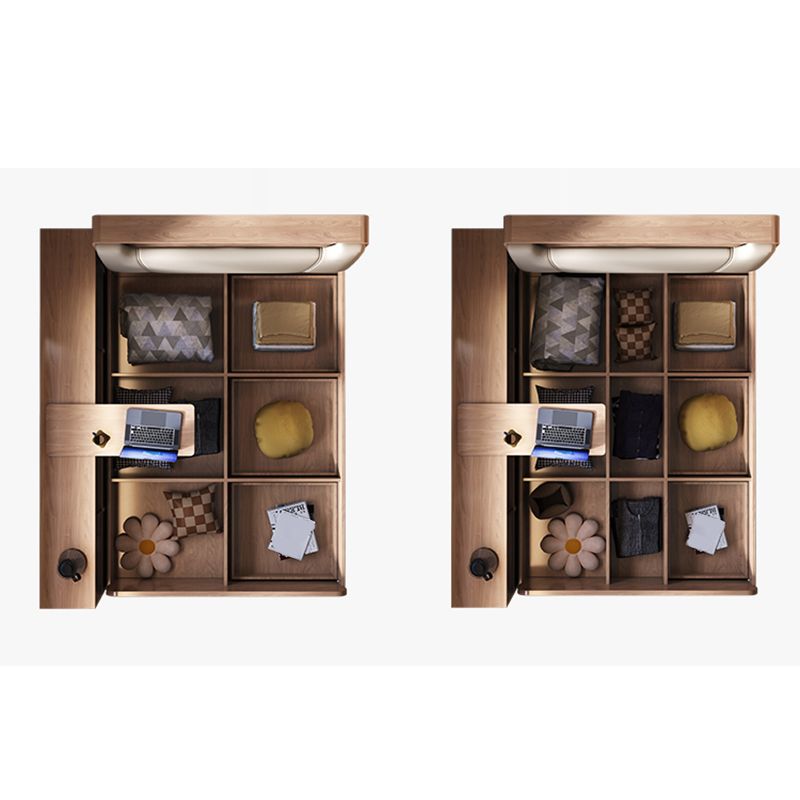 Cama de cabecera tapizada de madera de cama estándar contemporánea