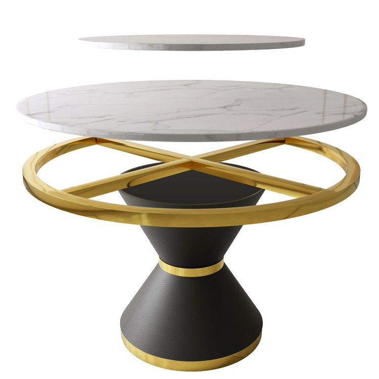Glam 1/4/5/7/9 Pieces Dining Set Sintered Stone Dining Table Set for Home Use Clearhalo 'Dining Room Sets' 'Dining Tables & Seating' 'dining_room_set' 'furn' 'furn_dining_room_set' 'Furniture' 'furniture_dining_room_set' 'Kitchen & Dining Furniture' 'kitchen&dining_furn' 'kitchen' 1200x1200_df6da5d3-6872-4a05-a245-a5ec0055f102