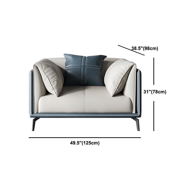 30.7 "H Moderne kussens Sofa Echt lederen kussen Toparmbank en chaise