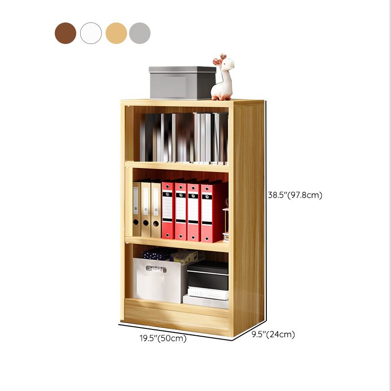 Modern Closed Back Standard Bookshelf Engineered Wood Bookcase