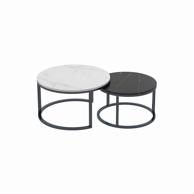 Frame Cocktail Table Slate Top Coffee or End Table with Storage Drawers
