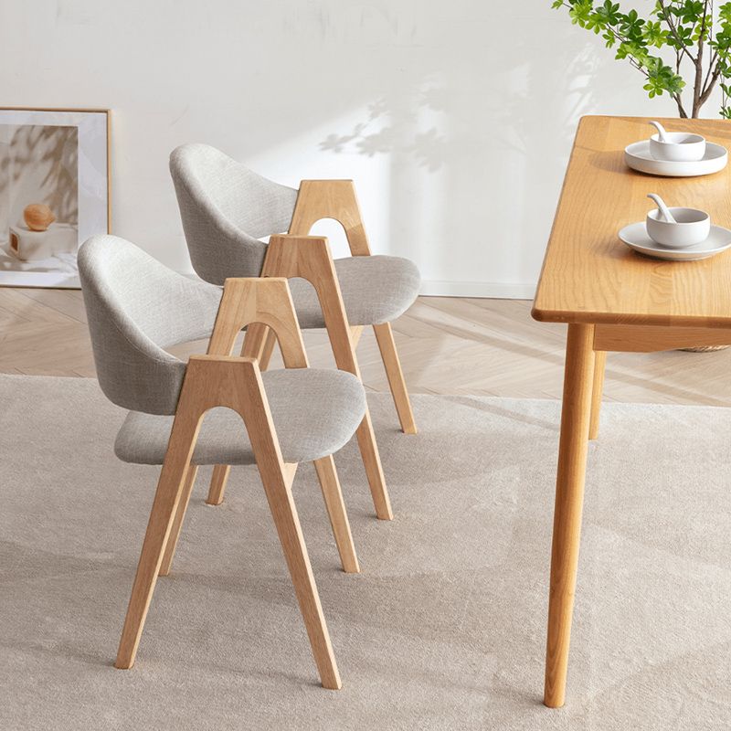 Scandinavian Milk Tea Shop Upholstered Arm Chair Matte Finish Open Dining Chair Clearhalo ' kitchen&dining_furn' 'Dining Chairs' 'Dining Tables & Seating' 'dining_chair' 'furn' 'furn_dining_chair' 'Furniture' 'furniture_dining_chair' 'Kitchen & Dining Furniture' 'kitchen' 1200x1200_df726025-3cc5-4889-9ffc-e91a849846e8