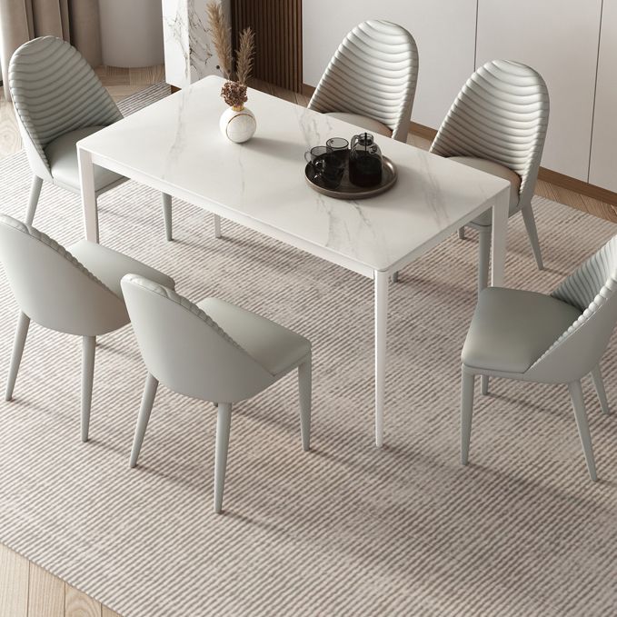 Rectangle Dining Site Table Simplicity Style Stone Dinner Table with 4 Legs Clearhalo ' dining_table' 'Dining Tables & Seating' 'Dining Tables' 'Furniture' 'furniture_dining_table' 'Kitchen & Dining Furniture' 'kitchen&dining_furn' 'kitchen' 'kitchen_dining_table' 1200x1200_df736a44-9841-4ae4-a576-fb4caf5cb5b2