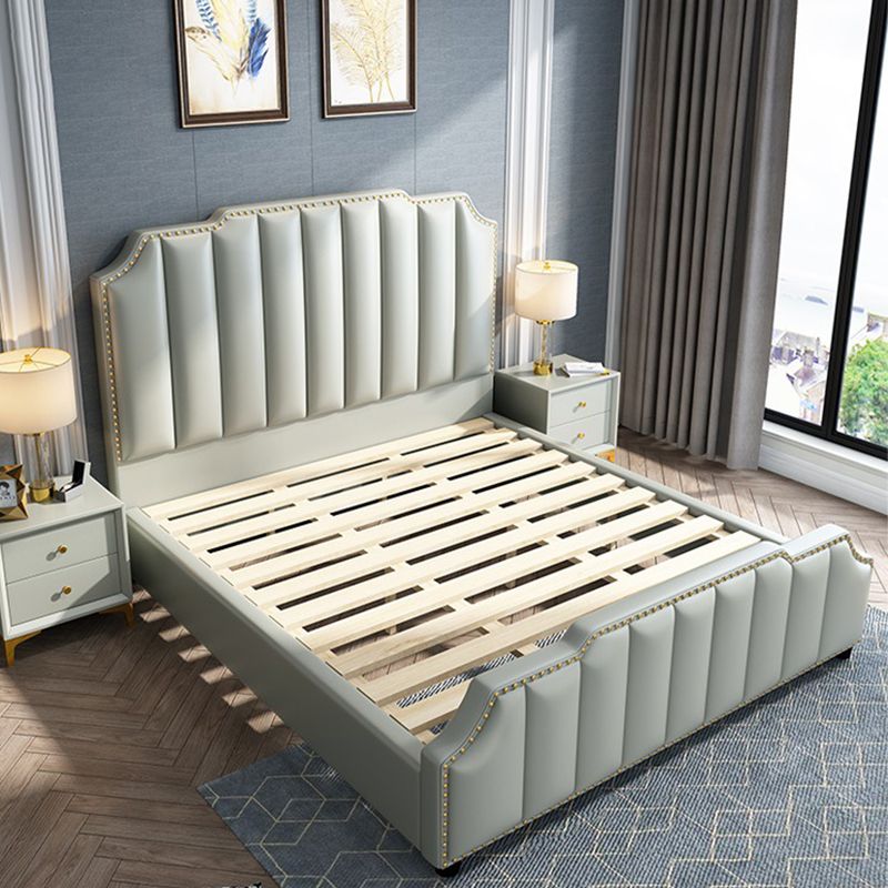 84.65 inch Wide Contemporary Standard Bed Solid Wood Bed with Headboard Clearhalo 'Bedroom Furniture' 'Beds' 'furn' 'furn_beds' 'Furniture' 1200x1200_df745feb-aba2-4689-bf11-cd30be5f6fd5