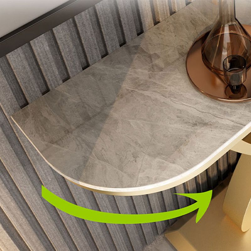 Pedestal Glam Slate Rectangle Scratch Resistant Console Table Clearhalo 'Console Tables' 'console_tables' 'Entry & Mudroom Furniture' 'furn' 'furn_console_tables' 'Furniture' 1200x1200_df7566e1-ed59-42fb-908d-39dbeba460d1