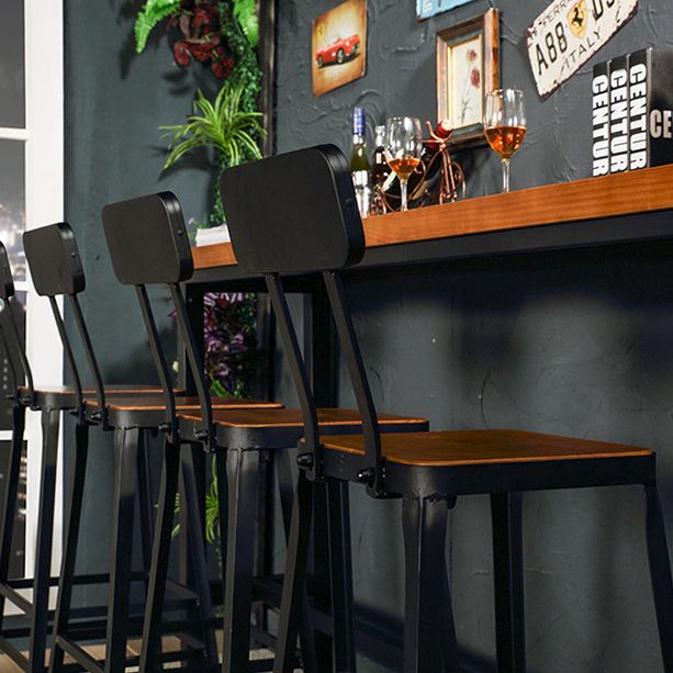 Industrial Solid Wood Pub Table with Rectangle Table Top Trestle Table - 41.3" H Clearhalo 'Bar Furniture' 'Bar Tables' 'bar_tables' 'furn' 'furn_bar_tables' 'Furniture' 'furniture_bar_tables' 'Kitchen & Dining Furniture' 1200x1200_df75ad94-f4c0-40b1-9e40-9b1b87332dfe